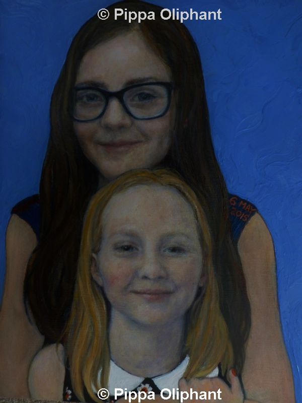 Commissioned Portrait of Sisters